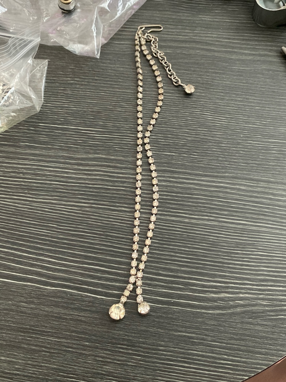 Elegant White vintage Crystal Tennis Necklace - Women Jewelry
